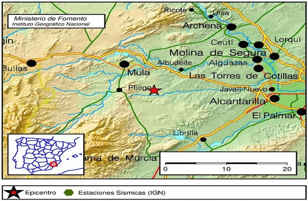 Terremoto de 4.1 en Albudeite que se ha sentido en Totana